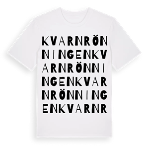 Kvarnrönningen ordlek t-shirt – ekologisk bomull t-shirt från Pinshirt