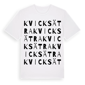 Kvicksätra ordlek t-shirt – ekologisk bomull t-shirt från Pinshirt