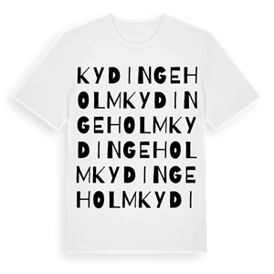Kydingeholm ordlek t-shirt – ekologisk bomull t-shirt från Pinshirt