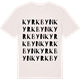 Vintage White t-shirt med Kyrkbyn ordlek t-shirt