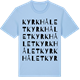 Blue Soul t-shirt med Kyrkhålet ordlek t-shirt