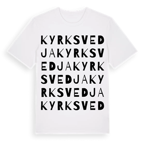 Kyrksvedja ordlek t-shirt – ekologisk bomull t-shirt från Pinshirt