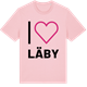 Pink Cotton t-shirt med Jag älskar Läby t-shirt stort tryck