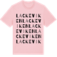 Pink Cotton t-shirt med Lackeviken ordlek t-shirt