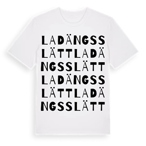Ladängsslätt ordlek t-shirt – ekologisk bomull t-shirt från Pinshirt