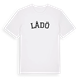 White t-shirt med Lådö böjd t-shirt