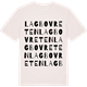 Vintage White t-shirt med Lagbovreten ordlek t-shirt