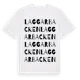 White t-shirt med Laggarbacken ordlek t-shirt