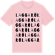 Pink Cotton t-shirt med Laggarö ordlek t-shirt