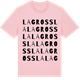 Pink Cotton t-shirt med Lagrossla ordlek t-shirt