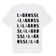 White t-shirt med Lagrossla ordlek t-shirt