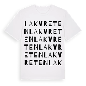 Lakvreten ordlek t-shirt – ekologisk bomull t-shirt från Pinshirt