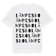 White t-shirt med Lämpesbo ordlek t-shirt