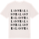 Vintage White t-shirt med Lamyra ordlek t-shirt