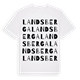 White t-shirt med Landsberga ordlek t-shirt