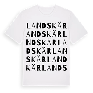 Landskär ordlek t-shirt – ekologisk bomull t-shirt från Pinshirt