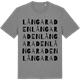 Mid Heather Gray t-shirt med Långa Raden ordlek t-shirt