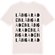 Vintage White t-shirt med Långa Raden ordlek t-shirt
