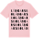 Pink Cotton t-shirt med Långarsbo ordlek t-shirt
