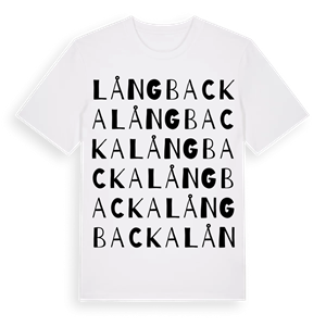 Långbacka ordlek t-shirt – ekologisk bomull t-shirt från Pinshirt