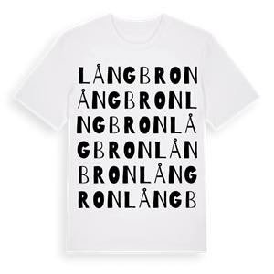 Långbron ordlek t-shirt – ekologisk bomull t-shirt från Pinshirt