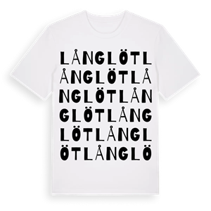 Långlöt ordlek t-shirt – ekologisk bomull t-shirt från Pinshirt