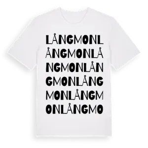 Långmon ordlek t-shirt – ekologisk bomull t-shirt från Pinshirt