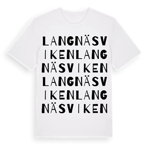 Langnäsviken ordlek t-shirt – ekologisk bomull t-shirt från Pinshirt