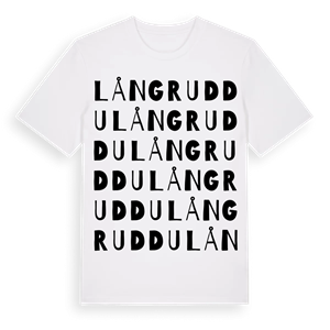 Långruddu ordlek t-shirt – ekologisk bomull t-shirt från Pinshirt
