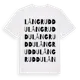 White t-shirt med Långruddu ordlek t-shirt