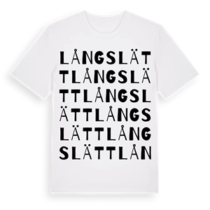 Långslätt ordlek t-shirt – ekologisk bomull t-shirt från Pinshirt