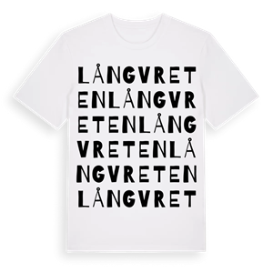 Långvreten ordlek t-shirt – ekologisk bomull t-shirt från Pinshirt