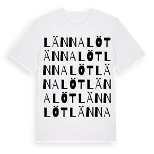 Lännalöt ordlek t-shirt – ekologisk bomull t-shirt från Pinshirt