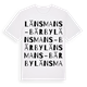 White t-shirt med Länsmans-Bärby ordlek t-shirt