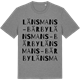 Mid Heather Gray t-shirt med Länsmans-Bärby ordlek t-shirt