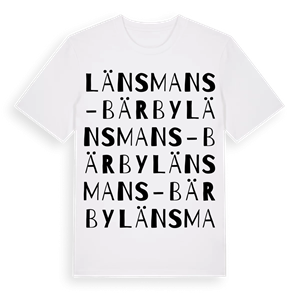 Länsmans-Bärby ordlek t-shirt – ekologisk bomull t-shirt från Pinshirt