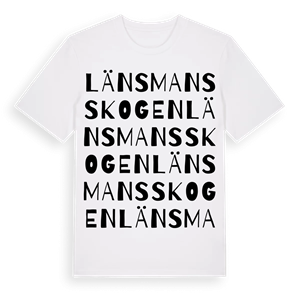 Länsmansskogen ordlek t-shirt – ekologisk bomull t-shirt från Pinshirt