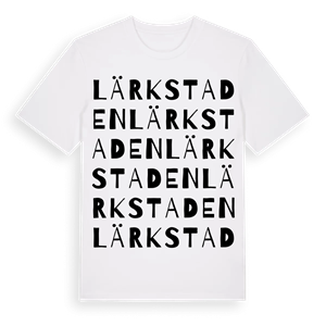 Lärkstaden ordlek t-shirt – ekologisk bomull t-shirt från Pinshirt