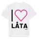 White t-shirt med Jag älskar Låta t-shirt stort tryck