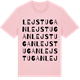 Pink Cotton t-shirt med Lejstugan ordlek t-shirt