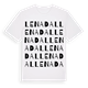 White t-shirt med Lenadal ordlek t-shirt