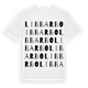 White t-shirt med Libbarbo ordlek t-shirt
