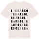 Vintage White t-shirt med Libbarbo ordlek t-shirt