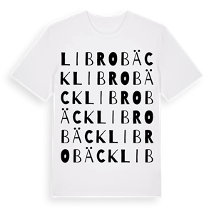 Librobäck ordlek t-shirt – ekologisk bomull t-shirt från Pinshirt