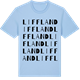 Blue Soul t-shirt med Liffland ordlek t-shirt