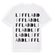 White t-shirt med Liffland ordlek t-shirt
