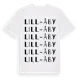 White t-shirt med Lill-Åby ordlek t-shirt
