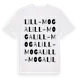 White t-shirt med Lill-Moga ordlek t-shirt