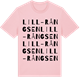 Pink Cotton t-shirt med Lill-Rångsen ordlek t-shirt