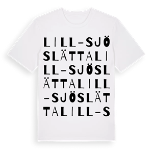 Lill-Sjöslätta ordlek t-shirt – ekologisk bomull t-shirt från Pinshirt
